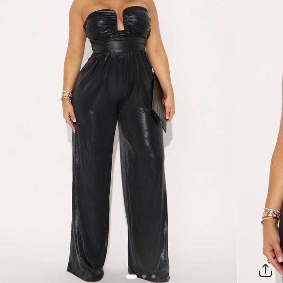 Fashion Nova Black Strapless Jumpsuit - NWT - Picture 2 of 6